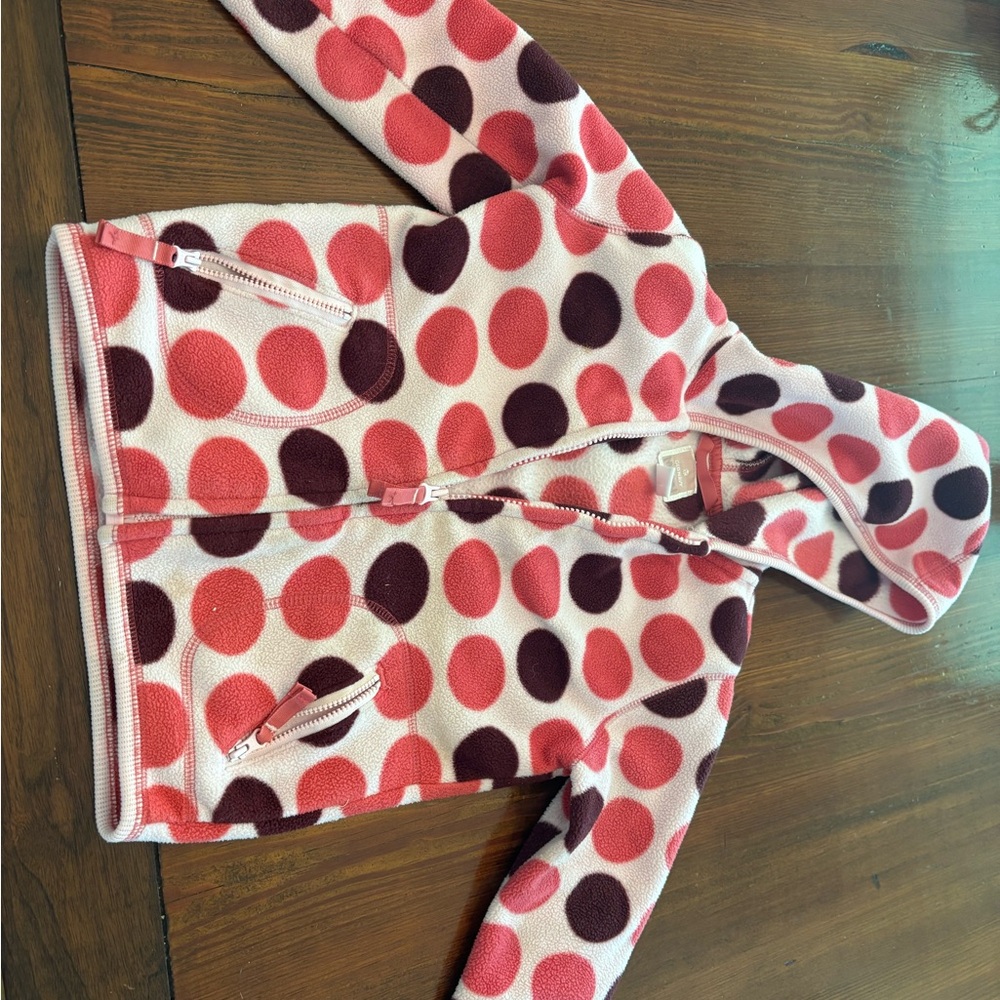 Old Navy Pink and Maroon Polka Dot Jacket